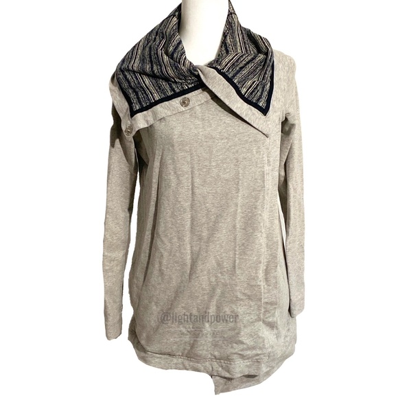 lululemon athletica Sweaters - Lululemon Method Wrap Gray Open Cardigan 4 EUC